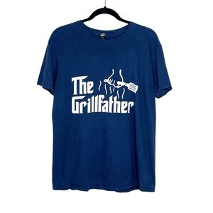 The Grillfather Blue and White T-Shirt size Large